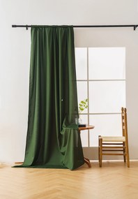 Záves OXFORD LIGHT 140x250 cm, tmavozelený Zavesenie: Kovové krúžky