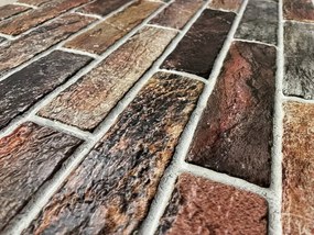 Obkladové panely 3D PVC 0051, rozmer 960 x 485 mm, tehla originál, IMPOL TRADE