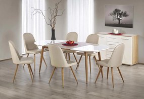 HALMAR, EDGAR II rozkladacie jedálenský stôl 120÷200/100/75 cm, dekor dub medový