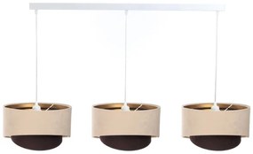 Luster na lanku GALAXY 3xE27/60W/230V béžová/hnedá/zlatá