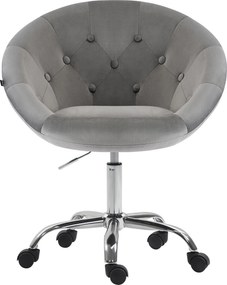 Pracovná stolička London zamat - sivá