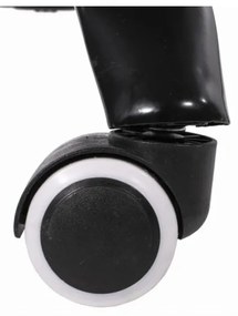 Zamatové otočné kreslo California čierne