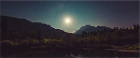 Obraz - nočná obloha (120x50 cm)