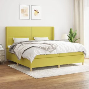 Boxspring posteľ s matracom zelená 200x200 cm látka 3131944
