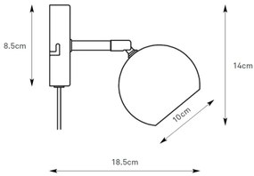 Markslöjd 108983 - Nástenné bodové svietidlo POP 1xGU10/7W/230V sivé