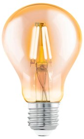EGLO Retro filamentová LED žiarovka, E27, A75, 4W, 350lm, 2200K, teplá biela, jantárová