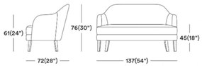 CHICAGO ČALÚNENÁ LAVICA sofa
