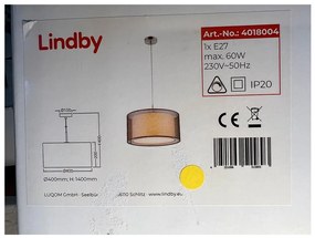 Lindby Lindby - Luster na lanku NICA 1xE27/60W/230V LW1265