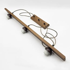 Závesný luster AIDA 3xE27/15W/230V, priemer 25 cm, dub/krémová
