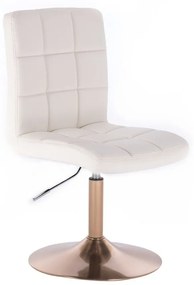 LuxuryForm DESIGN Stolička TOLEDO na zlatom tanieri - biela
