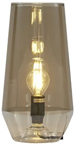Stolová lampa LEO, koňakové sklo