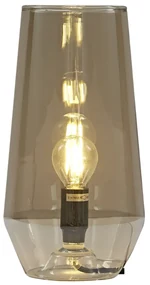 Stolová lampa LEO, koňakové sklo