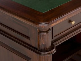 furniture-nabytek.cz - Masívny písací stôl Cambridge z mahagónu, lakovaný, hnedý – 120×60×80 cm