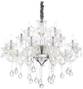 Ideal Lux - Krištáľový luster na reťazi COLOSSAL 15xE14/40W/230V pr. 95 cm chróm