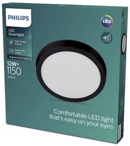Philips - LED Stropné svietidlo MAGNEOS LED/12W/230V 2700K čierna