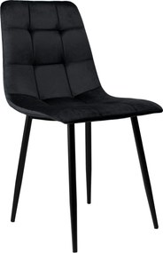 Čierna čalúnená stolička DENVER