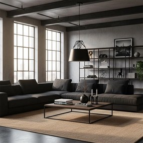 Toolight Toolight, závesná kovová stropná lampa 1xE27 APP422-1CP, čierna, OSW-00552