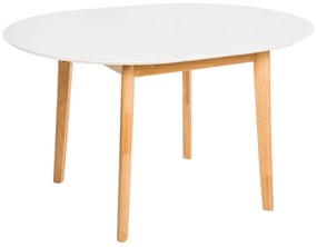 Rozkladací jedálenský stôl nalia ø 100 (130 x 100) cm biely MUZZA