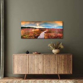 Obraz - Jesenná cesta krajinou (120x50 cm)