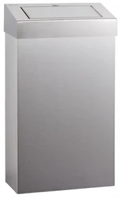 Závesný odpadkový kôš s vekom Stella II, 27 l, matný nerez
