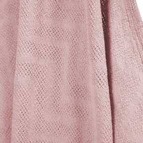 Ružová pletená detská deka z bio bavlny 80x80 cm Lil Planet – Roba