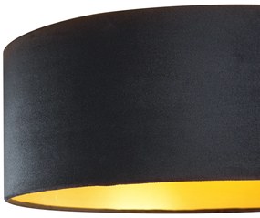 Moderné stropné svietidlo čierne zamatové 40 cm vrátane LED 3-krokového stmievania - Sue