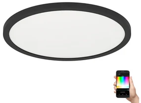 Eglo 900091 - LED RGBW Stmievateľné stropné svietidlo ROVITO-Z LED/14,6W/230V čierna EG900091