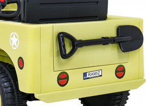 Ramiz Retro vojenské auto pre deti béžové + pohon 4x4