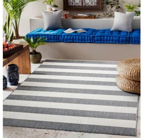 Koberec Floorlux sizal flat 48644/637- Pásy sivo biely