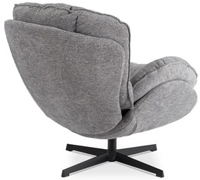 Relaxačné otočné kreslo DALILA sivé