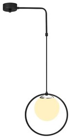 Čierne kovové závesné svietidlo Opviq lights Elpidas