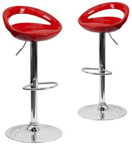 Barové stoličky Kitti, 2 ks, bordové