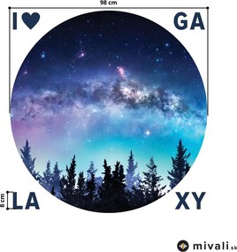 Samolepky na stenu - Galaxia s nápisom