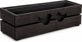 AMADEA Drevený obal s hrantíkom tmavý s vtáčikmi, 62x21,5x17cm, český výrobok