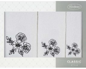 FROTÉ UTERÁK MELANI SADA 1KS 30X50 CM, 1KS 50X90 CM, 1KS 70X140 CM BIELA