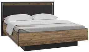 Posteľ Haruki HYTL1162B alpský smrek/čierna