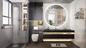 Okrúhle dotykové zrkadlo s LED osvetlením HZJ090 90 cm