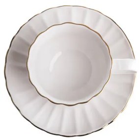 Šálka MELIDA s podšálkou, so zlatým okrajom 711015