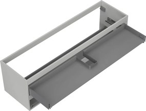 Mexen Box-A, závesná skrinka 160 cm, 2 zásuvky, matná sivá, 91AX0-1600-470-2-62