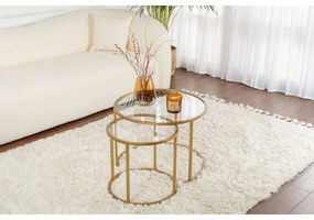 Súprava konferenčných stolíkov Aurum Gold 60 cm, 2 ks