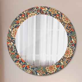 Okrúhle ozdobné zrkadlo Ilustrácia kvetového roka fi 60 cm