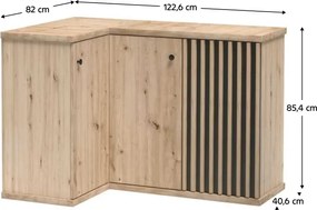 Rohová skrinka KOLI C-12, dub artisan