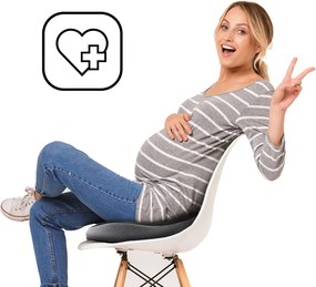 Gélový podsedák na stoličku ERGO2 B2B - sivá/čierna