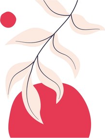 Obraz - Ružová florálna abstrakcia N⁰2 (70x50 cm)