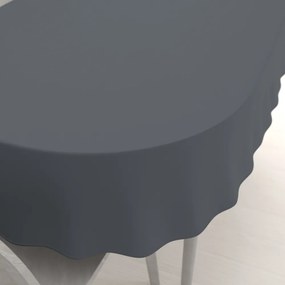 Biante Dekoračný oválny obrus Rongo RG-017 Tmavo sivý 140x200 cm