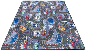 Koberec Hanse Home Play Race Track sivý / viacfarebný