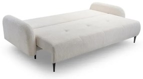 Rozkladacia čalúnená trojmiestna pohovka CLOUDY krémová