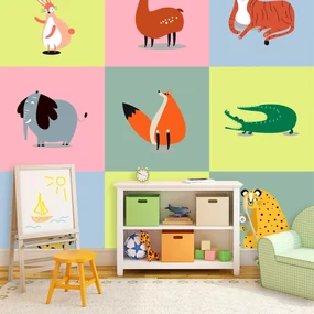Sablio Tapeta Zvieratká ze Zoo - 125x75 cm