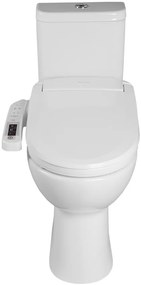 Sapho Sapho, HANDICAP WC kombi zvýšené sedadlo s elektronickým bidetom BLOOMING EKO PLUS, Rimless, zadný odpad, biela, NB-1160D-1