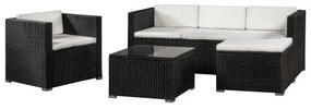 InternetovaZahrada - Záhradný ratanový set Punta Cana L čierny